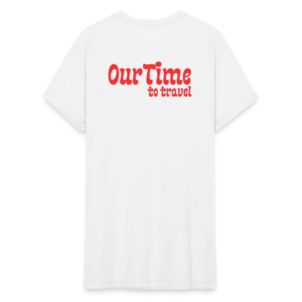 Women's Moisture Wicking Performance T-Shirt for OurTime Travel - white